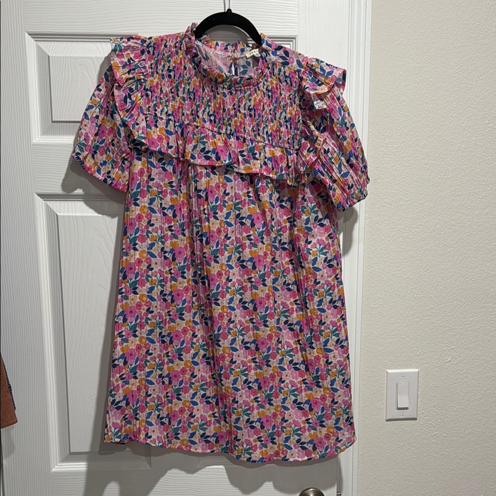 Floral dress with ruffles